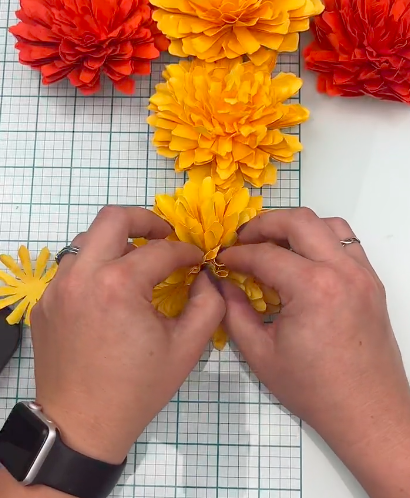 Paper Marigolds Tutorial with FREE SVG File for Cricut
